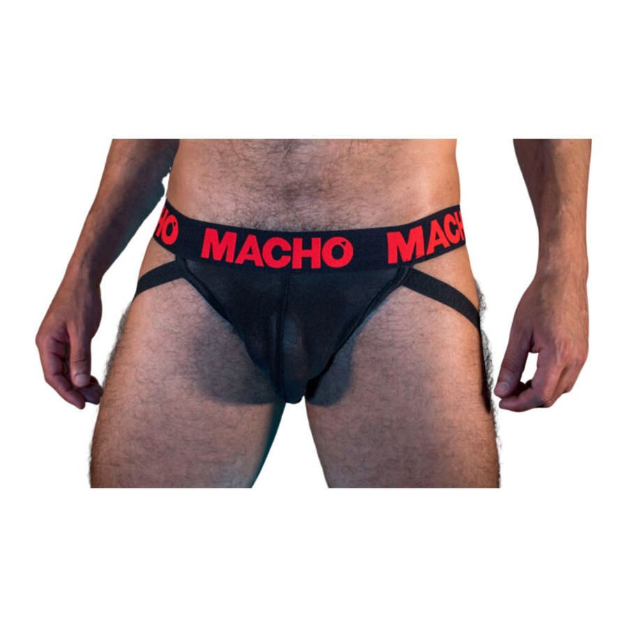 MACHO - MX26X2 JOCK PRETO/VERMELHO XL